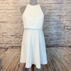 Jill Stuart Barrett Dress NWT Ivory Sleeveless Open Back Overlay Women’s Size 4
